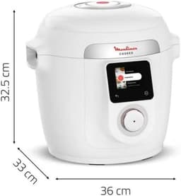 Slimme Multicooker - Elektrische Pan - Gezonde Maaltijden - App Bediening - 6 Liter - Wit — thumbnail 3