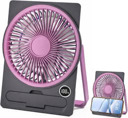 longziming -Draagbare Ventilator - Reizewaaier - Tafelventilator - 180° Draaibaar - Ophangbaar Design - Duurzaam Plastic - Fluisterstil Motor - Ideaal Voor Reizen - 1 Stuk — thumbnail 1