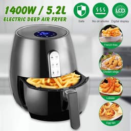 Heteluchtfriteuse - Smart Fryer - Gezond Bakken - 360 Graden Hete Lucht - 5.2 Liter - Zwart — thumbnail 2