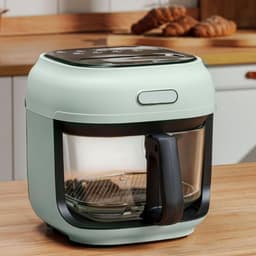 Verticale luchtfriteuse - Digitale oven - Gezond koken - Zichtbaar glas - 4 liter - Groen — thumbnail 1
