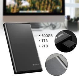 Externe harde schijf - Mobiele opslag - Bestanden opslaan - Snelle USB 3.0 - Tot 2 TB - Zwart — thumbnail 5