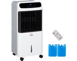 4-in-1 Aircooler - Mobiele Airco - Mobiele Luchtkoeler – 12L Watertank – 3 Snelheden – 60° Oscillatie - Afstandsbediening - Woonkamer Slaapkamer - 12 L Watertank - 80W - Wit — afbeelding 1