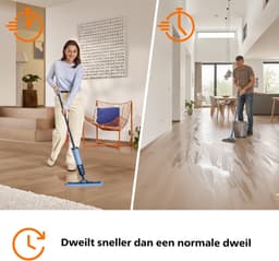Philips OneUp Elektrische Dweil 3000 series XV3101/01 - Dweilsysteem - Vloerreiniger - Vuil water opzuigen - 1 stand - 50min dweilen - Geen emmer nodig — thumbnail 10