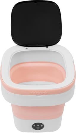 Mini Wasmachine - Opvouwbare Wasmachine - Babykleding Wassen - Met Afvoerslang - 12 Liter - Roze — thumbnail 7