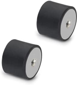 Rubberen Buffer - Trillingsdemper Elastische Steun - Machine Demping - Gevulkaniseerd Rubber - d1: 15mm h: 15mm - Zwart — thumbnail 1