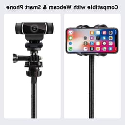 Verstelbare Webcam Stand met Flexibele Arm en 360° Rotatie voor Telefoons en Tablets, Desk en Bedhouder — thumbnail 2