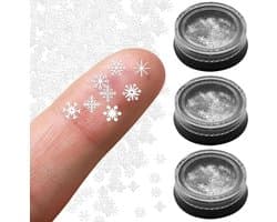 Mini metalen sneeuwvlok knutselversieringen, kleine stickers en decoraties voor winter DIY projecten