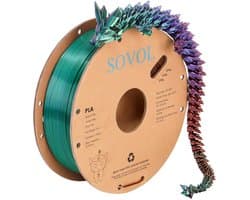 3D Printer Filament Zijdeachtig Brons Paars Groen Co-extrusie 1.75mm 1kg