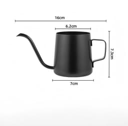Roestvrijstalen filterkoffiezetapparaat met smalle uitloop-geschikt voor thuis, op kantoor, in de bar en het restaurant-250 ml-16 x 7,3 cm-Zwart — thumbnail 2