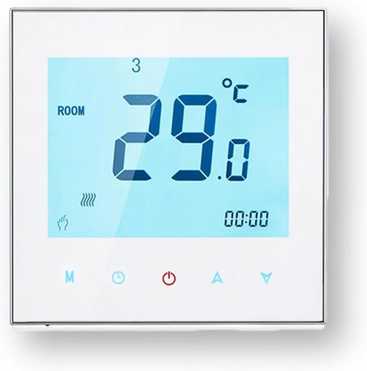 Programmeerbare Wifi Thermostaat met Touchscreen voor Verwarming en Airconditioning - Compatibel met Alexa & Google Home — afbeelding 1