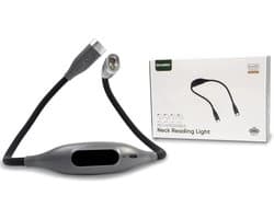 Flexibele LED Leeslamp met Nekband, Oplaadbaar Grijs