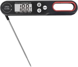 Mmgoqqt - 1 Stuk Voedselthermometer - Digitale Keukenthermometer - Zwart - Standard - Voor Koken, Bakken, Grillen, Bbq En Airfryer - Nauwkeurige Temperatuurmeting — thumbnail 1