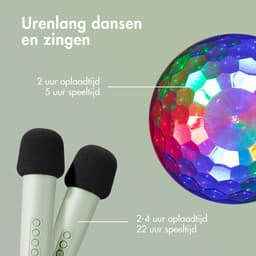 imoshion Sing & Shine Karaoke Set - Met Bluetooth Speaker, Microfoons en Discolamp - Karaokeset voor Volwassenen en Kinderen — thumbnail 3