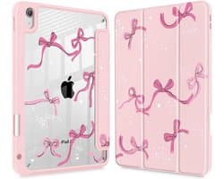 Transparante Smart Cover met Potloodhouder voor iPad Air 11 inch M3/M2 & 10.9 inch (2020-2024) - Auto Wake/Sleep & Schokbestendig