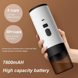 12 V elektrische draagbare expressomachine - Volledig automatische expressomachine - geschikt voor gemalen koffie en NS capsules — thumbnail 2