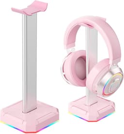 Gaming hoofdtelefoonstandaard met RGB verlichting en flexibele steun — thumbnail 1