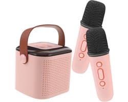 Mini Karaoke Luidspreker Spel met Microfoon Draadloze Luidspreker met Microfoon Karaoke Microfoons voor Draadloze Karaoke Roze