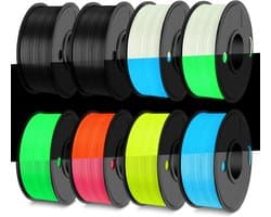 Glow in the Dark PETG 3D Printer Filament Bundle - Multicolor 1.75mm - 250g