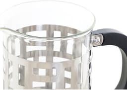 Cafetiere French Press koffiezetter zwart met inox 600 ml - Koffiezetapparaat voor verse koffie — thumbnail 2