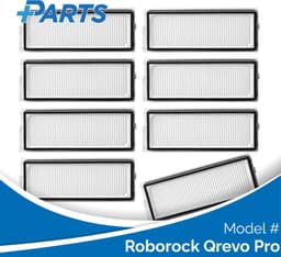 Roborock Qrevo Pro Filters (8 Stuks, Plus.Parts® alternatief voor 8.02.0296) — thumbnail 1