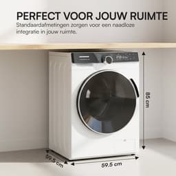 Heinner HWM-M1214IVKA+++ Wasmachine 12 kg – 1400 tpm – Inverter – Energieklasse A – 14 Programma’s – 15 min Snelprogramma – Stoomfunctie – Touchbediening – Wit – 5 Jaar Garantie — thumbnail 11