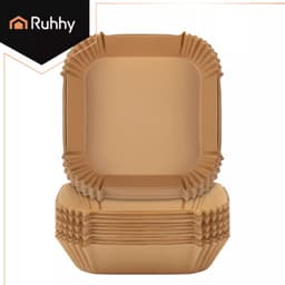 Ruhhy Airfryer papieren inserts 100 stuks 16 x 16 cm — thumbnail 4