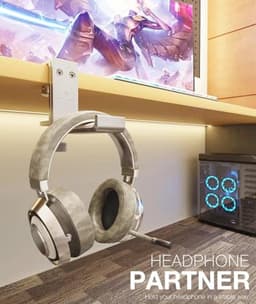 Opvouwbare Hoofdtelefoonstandaard - Ruimtebesparende Aluminium Houder voor Gaming PC Accessoires — thumbnail 2