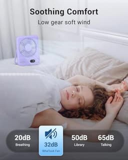 Mini USB-C Ventilator - Fluisterstil, Oplaadbaar, 1-100 Snelheden - Compact voor Bureau, Slaapkamer & Thuis — thumbnail 1