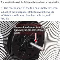 16 Inch Stil Ventilatorblad 3-Blad voor Staande en Bureauventilatoren — thumbnail 2