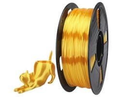 Zijde TPU Filament Gouden Geel 1.75mm 3D Printer Materialen