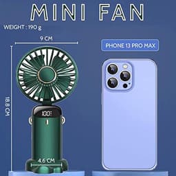 Draagbare Mini Ventilator met USB Oplaadfunctie - Stille, Opvouwbare Ventilator voor Thuis en Reizen — thumbnail 4