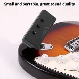 Draagbare Mini Hoofdtelefoonversterker voor Elektrische Gitaar en Basgitaar - Inclusief MP3/Telefoon Input — thumbnail 2