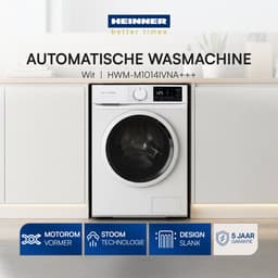 Heinner HWM-M1014IVNA+++ Wasmachine 10 kg – 1400 tpm – Inverter Motor – Energieklasse A – 15 Wasprogramma’s met Stoomfunctie en Baby Care-programma – Kinderslot – Wit – 5 Jaar Garantie — thumbnail 6