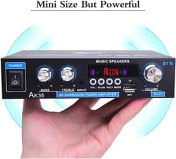 HiFi versterker met Bluetooth 5.0, mini audio versterker voor thuisbioscoop en karaoke — thumbnail 5