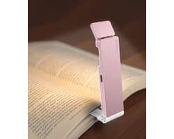 USB Oplaadbare Leeslamp voor Bed - Opvouwbare Clip-on LED Boeklamp met 3 Kleurinstellingen en 4 Dimbare Helderheden