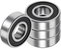 EGoods - Diepe groefkogellagers 6204Rs - 20 x 47 x 14 mm - chroomstaal lagers voor machines - set van 4
