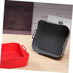 Bakplaat -airfryermat-kookgereedschap-bakplaten-Siliconen -keukenaccessoires-geschikt voor airfryers-grijs-20*20*6cm — thumbnail 3