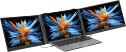 Blackview DCM6 14" Dubbele Draagbare Monitor – Extra Laptopscherm 13-17.3" – Uitbreidingsscherm – Dual Screen – IPS Full HD – Plug & Play – 3x USB-C – Inclusief Kabels & Beschermhoes – Grijs — thumbnail 2