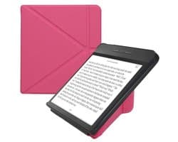 E-reader hoes voor Kobo Libra H2O - Neopreen met standaard - Neon Roze