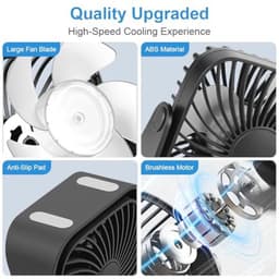Mini USB Tafelventilator 10 cm - Stil, 360° Rotatie, 3 Snelheden voor Thuis en Kantoor — thumbnail 4