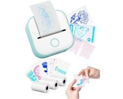 Draagbare Mini Printer voor Stickers en Foto's - Groen