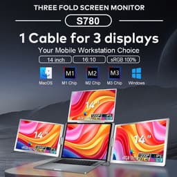 Virello® OneCable 14’’ - Portable Quad Monitor - Inclusief Beschermhoes - Draagbaar Beeldscherm - Draagbare Monitor - Full HD - IPS - Grijs — thumbnail 9
