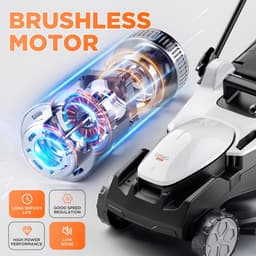 Draadloze Accu Grasmaaier 43cm met Krachtige Borstelloze Motor en Mulchfunctie — thumbnail 3