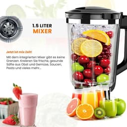 Krachtige 3-in-1 Keukenmachine met 2500W, 8,5L Kom, Vleesmolen en 7L Blender — thumbnail 5