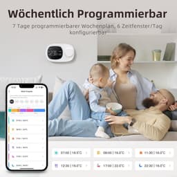 Slimme Wifi Thermostaat voor Elektrische Vloerverwarming - Programmeerbaar & Spraakgestuurd — thumbnail 4