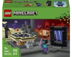 LEGO Minecraft - Reis naar de Nether en het End-Portaal Videogame Speelgoed voor Kinderen - 21584