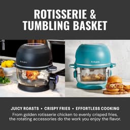 Gezonde Contactloze Airfryer 5L met Glazen Pan en 360 Graden Zicht — thumbnail 7