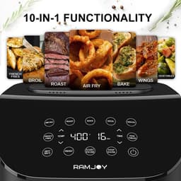 Grote Airfryer 6.8L met 10-in-1 Functies: Frituren, Braden, Bakken & Meer — thumbnail 4