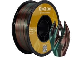 Zijdeachtig PLA 3D Printer Filament 1.75mm, Groen Paars Koper, Hoge Precisie
