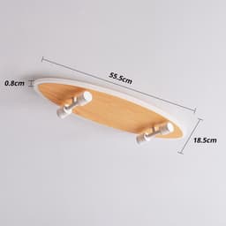 Kind Plafondlamp LED Skateboard Design - Dimbaar met Afstandsbediening - 24W - 3000K-6500K — thumbnail 4